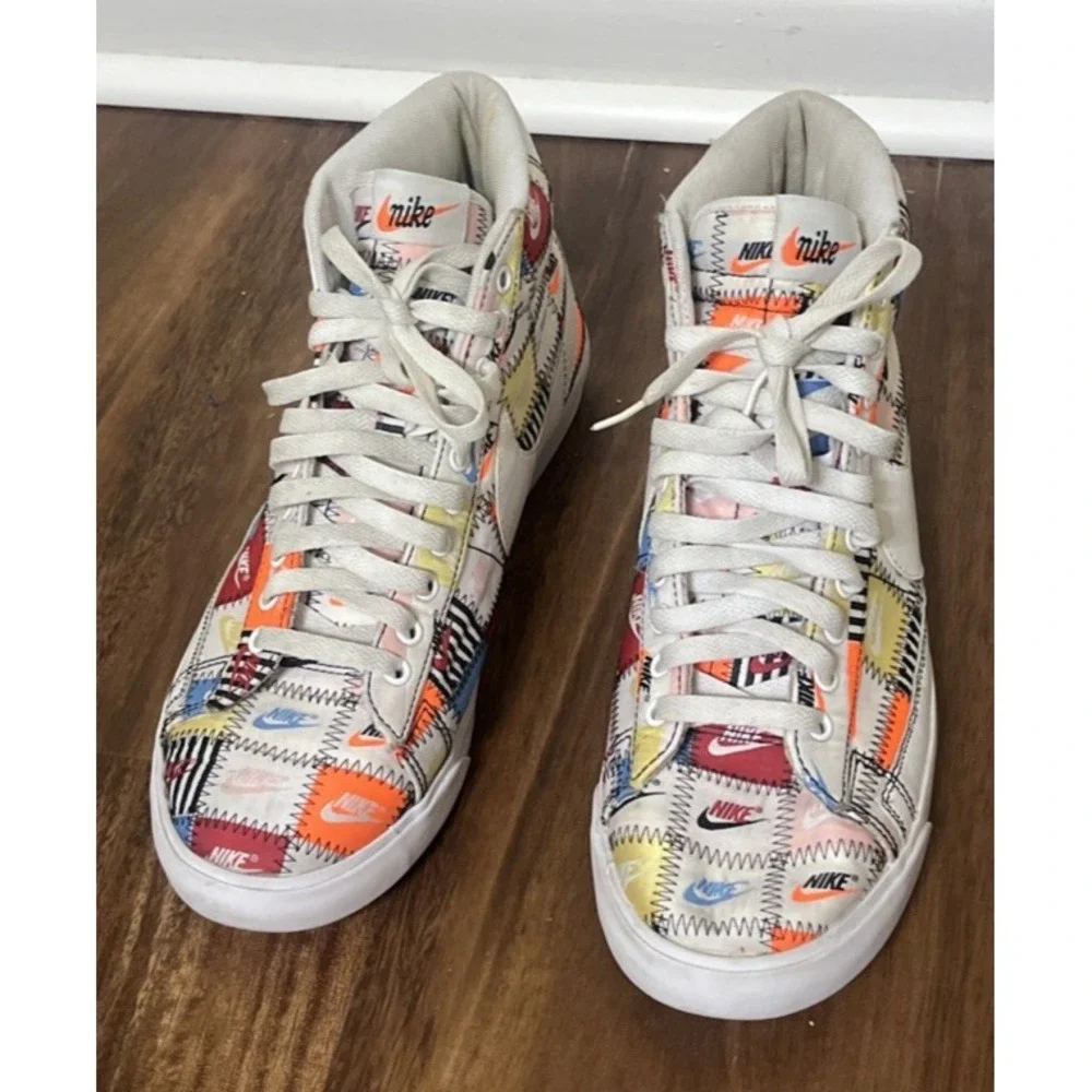Nike Blazer Mid Patchwork Mens Sz 12 Shoes Athletic Retro Sneaker Gym CI9887-100